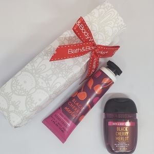 NEW Bath and Body Works Black Cherry Merlot Hand Cream and Pocketbac set of 2